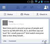 The popcorn prank