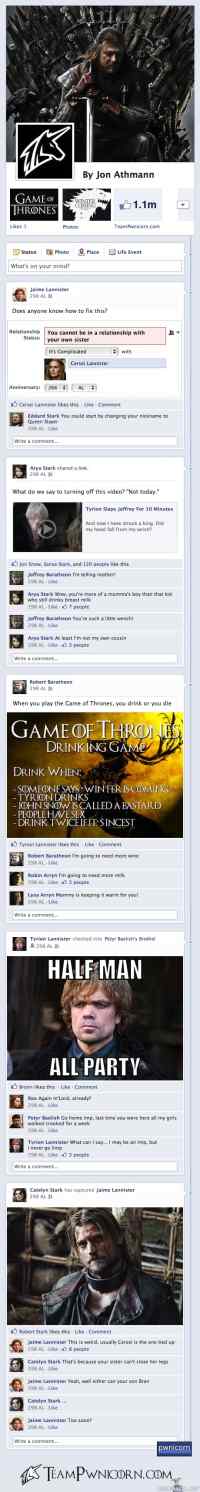 Game of thrones Facebookissa