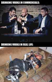 Drinking vodka