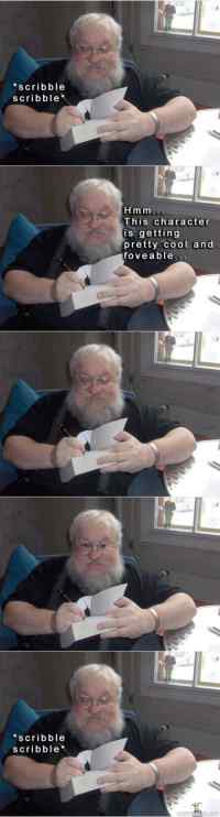 George R.R Martin kirjoittamassa uutta kirjaansa