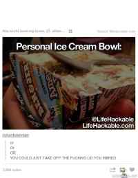 Personal ice cream bowl