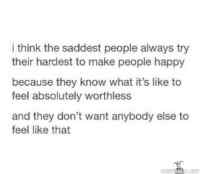 The saddest people