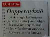 Oopperayksiö - kätevää!