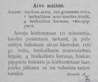 Aivo mäihää - Tästä herkullinen resepti