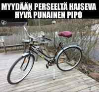 Punainen pipo myytävänä