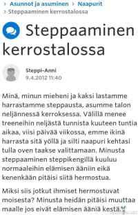 Steppaaminen kerrostalossa