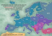 Keskiverto älykkyysosamäärät euroopan alueella