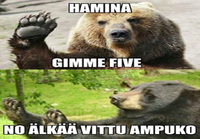 Hamina gimme five!