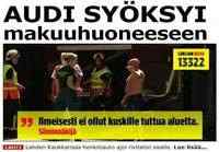 Audi syöksyi makuuhuoneeseen