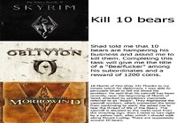 Elder scrolls pelien tehtävät