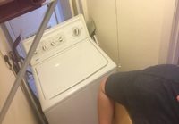 Thunderstuck white trash washer cover