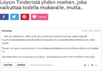 Tinderistä löydetty mukava mies