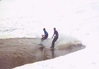 Pond skipping at a basin