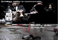 Drinking vodka