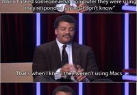 Neil Degrasse Tyson about Macs