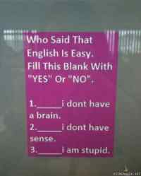 English is easy