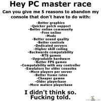 Hey PC master race