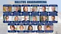 Hallitus anagrammeina - Hallituksen ministerien nimet uuteen uskoon