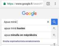 Googlen hakuehdotukset