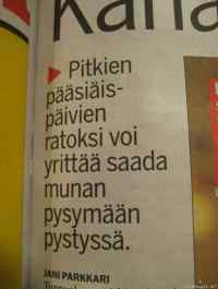 Pääsiäispäivät - Yritetääs saada muna pystyyn