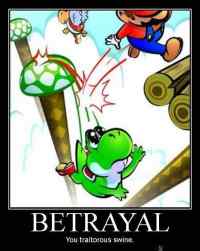 mario betrayal - mario pettti yoshia