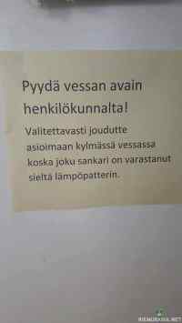 Kylmä vessassa käynti