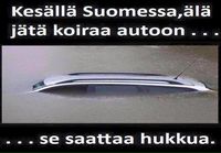 Älä jätä koiraa autoon!