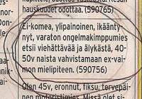 Ex-vaimon mielipiteen vahvistajaa kaivataan