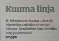 Mikromuovin määrä elimistössä