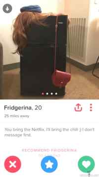 Fridgerina - Ja joku väitti ettei täydellistä kumppania löydy Tinderistä?