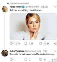 Paris Hilton kyselee