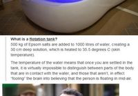 Sensory deprivation tank