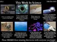 This week in science. - Tämän viikon tiedeuutiset.