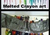 Melted crayon art