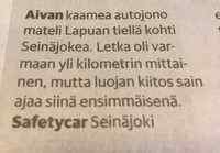 Aivan kaamea autojono Lapuantiellä