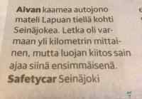 Aivan kaamea autojono Lapuantiellä