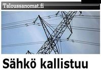 Sähkö kallistuu