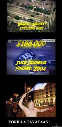 World&#039;s biggest speeding fine - Pitihän se arvata...