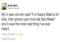 Happy and sad meals