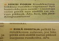 Porin rusakkopelko ja lumiukkojen nenät