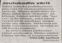 Joulukodin värit