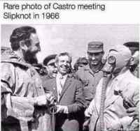 Harvinainen valokuva - Fidel Castro tapaa Slipknotin vuonna 1966