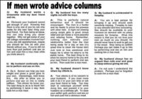 if men wrote advice columns