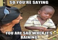 Skeptical third world kid