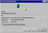 Downloading internet