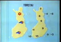 Säätiedotus vuodelta 1983 + urheilua