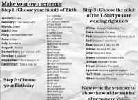 Make your own sentence