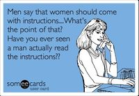 Women with instructions.