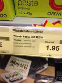 Wasabi-tahnan ainesosat - Raadollista.