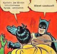 Ei hyvää - Batman ja robin sarjakuvasta muokattu.